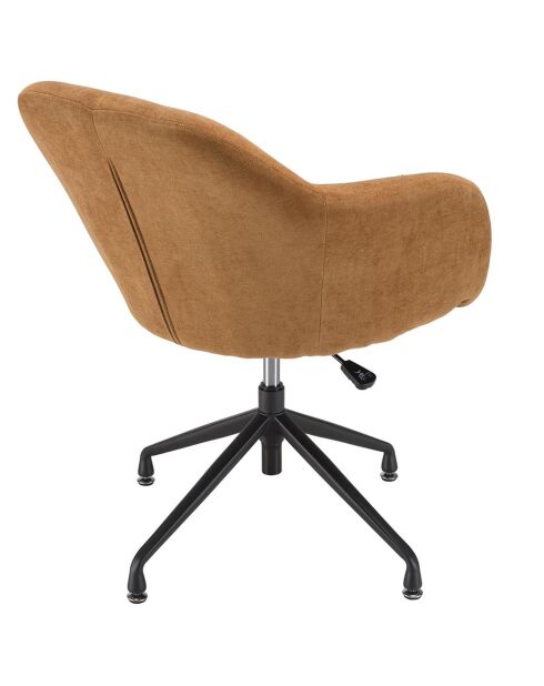 Fauteuil avec boutons agathe orange - 65x62x82 cm