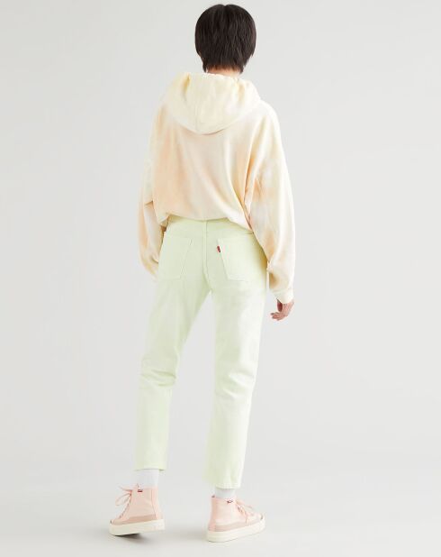 Jean 501 Crop In The Lime pastel jaune