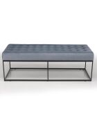 Banc en velours agathe bleu clair  - 120x47x42 cm