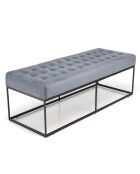 Banc en velours agathe bleu clair  - 120x47x42 cm