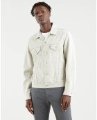 Veste en Jean Trucker coupe Vintage Fit beige