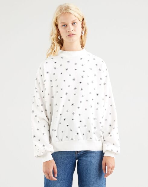 Sweat Nina mockneck blanc