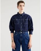 Chemise en denim Payton Western bleue