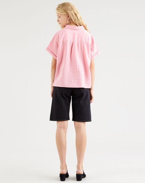 Chemise en Lin & Coton Laney Down Peony rose