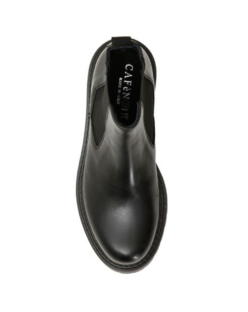 Schwarze Chelsea-Stiefel aus Leder von Anja
