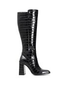 Bottes Crocco noires - Talon 9 cm