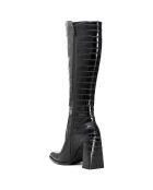 Bottes Crocco noires - Talon 9 cm