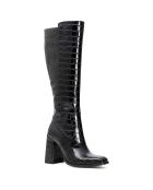 Bottes Crocco noires - Talon 9 cm
