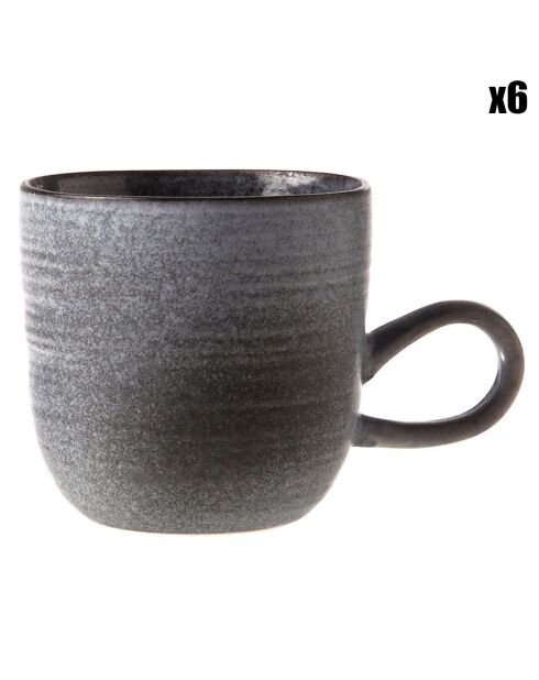 6 Tasses Provence vertes - 7.5x11x6.5 cm