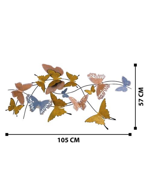 Décoration murale multicolore - 105x57 cm