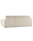 Canapé d'angle droit convertible avec coffre de rangement portia 4 places beige - 278x186x92 cm