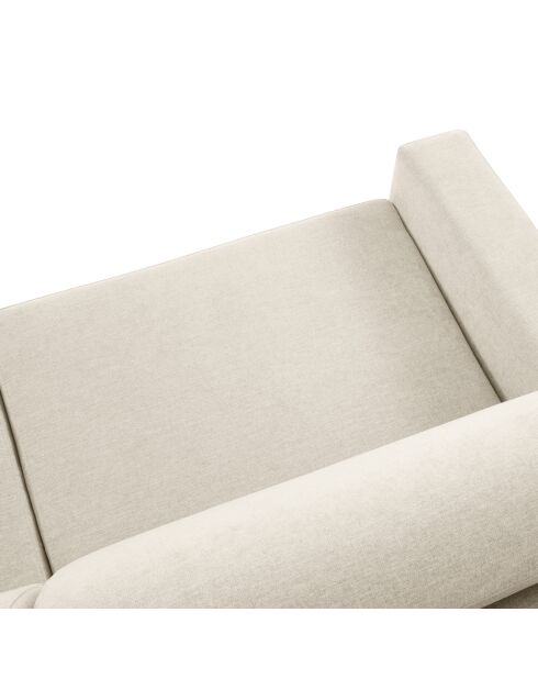 Canapé d'angle droit convertible avec coffre de rangement portia 4 places beige - 278x186x92 cm