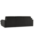 Canapé d'angle droit convertible avec coffre de rangement portia 4 places noir - 298x186x92 cm