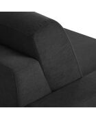 Canapé d'angle droit convertible avec coffre de rangement portia 4 places noir - 298x186x92 cm