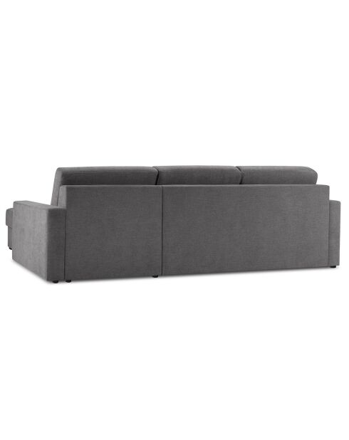 Canapé d'angle droit convertible avec coffre de rangement portia 4 places gris - 298x186x92 cm