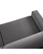 Canapé d'angle droit convertible avec coffre de rangement portia 4 places gris - 298x186x92 cm