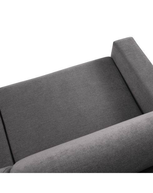 Canapé d'angle droit convertible avec coffre de rangement portia 4 places gris - 298x186x92 cm