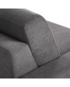 Canapé d'angle droit convertible avec coffre de rangement portia 4 places gris - 298x186x92 cm