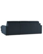 Canapé d'angle droit convertible avec coffre de rangement portia 4 places bleu foncé - 298x186x92 cm