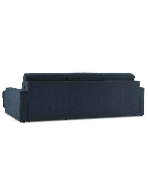 Canapé d'angle droit convertible avec coffre de rangement portia 4 places bleu foncé - 298x186x92 cm