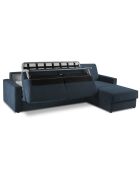 Canapé d'angle droit convertible avec coffre de rangement portia 4 places bleu foncé - 298x186x92 cm