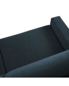Canapé d'angle droit convertible avec coffre de rangement portia 4 places bleu foncé - 298x186x92 cm