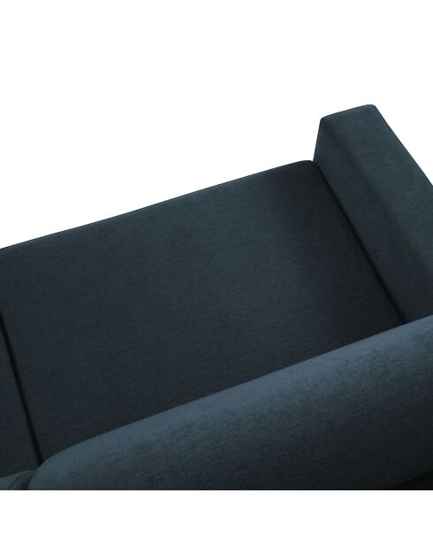 Canapé d'angle droit convertible avec coffre de rangement portia 4 places bleu foncé - 298x186x92 cm