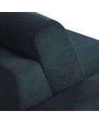 Canapé d'angle droit convertible avec coffre de rangement portia 4 places bleu foncé - 298x186x92 cm