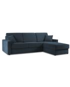 Canapé d'angle droit convertible avec coffre de rangement portia 4 places bleu foncé - 298x186x92 cm