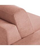 Canapé d'angle droit convertible avec coffre de rangement portia 4 places rose - 298x186x92 cm