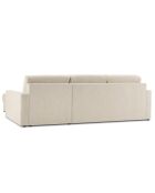 Canapé d'angle droit convertible avec coffre de rangement portia 4 places beige - 298x186x92 cm