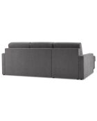 Canapé d'angle gauche convertible avec coffre de rangement portia 4 places gris - 258x186x92 cm