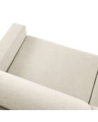 Canapé d'angle gauche convertible avec coffre de rangement portia 4 places beige - 258x186x92 cm