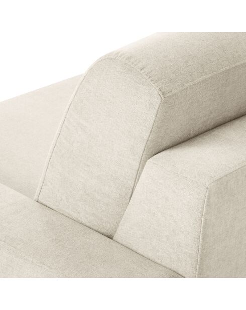 Canapé d'angle gauche convertible avec coffre de rangement portia 4 places beige - 258x186x92 cm