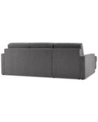 Canapé d'angle gauche convertible avec coffre de rangement portia 4 places gris - 278x186x92 cm