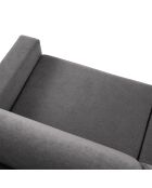 Canapé d'angle gauche convertible avec coffre de rangement portia 4 places gris - 278x186x92 cm
