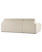 Canapé d'angle gauche convertible avec coffre de rangement portia 4 places beige - 278x186x92 cm
