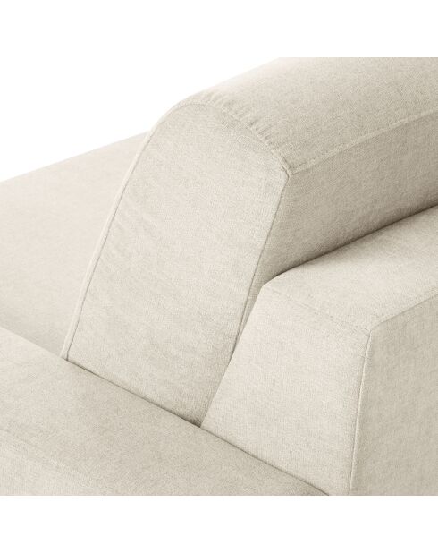 Canapé d'angle gauche convertible avec coffre de rangement portia 4 places beige - 278x186x92 cm