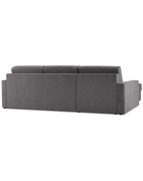 Canapé d'angle gauche convertible avec coffre de rangement portia 4 places gris - 298x186x92 cm