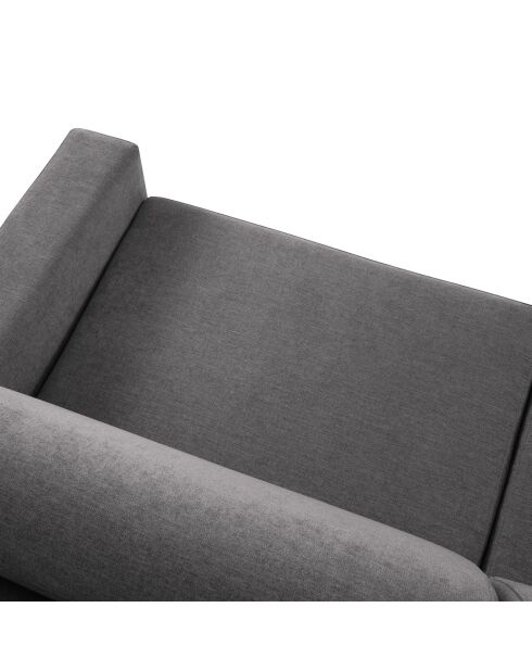 Canapé d'angle gauche convertible avec coffre de rangement portia 4 places gris - 298x186x92 cm