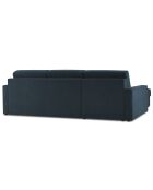 Canapé d'angle gauche convertible avec coffre de rangement Portia 4 places bleu foncé - 298x186x92 cm
