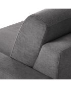 Canapé d'angle gauche convertible avec coffre de rangement portia 4 places gris - 298x186x92 cm