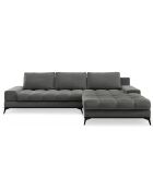 Canapé d'angle droit convertible avec coffre de rangement deneb 5 places gris foncé - 315x212x87cm