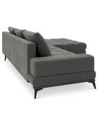 Canapé d'angle droit convertible avec coffre de rangement deneb 5 places gris foncé - 315x212x87cm