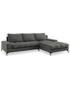 Canapé d'angle droit convertible avec coffre de rangement deneb 5 places gris foncé - 315x212x87cm