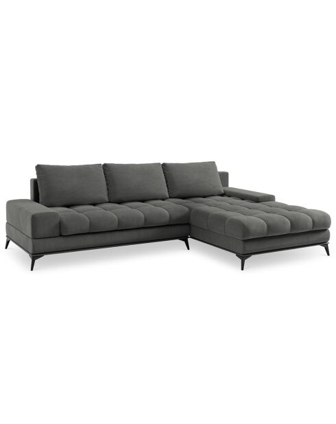 Canapé d'angle droit convertible avec coffre de rangement deneb 5 places gris foncé - 315x212x87cm