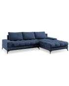 Canapé d'angle droit convertible avec coffre de rangement deneb 5 places bleu - 315x212x87cm