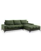 Canapé d'angle droit convertible avec coffre de rangement deneb 5 places vert - 315x212x87cm