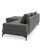 Canapé d'angle gauche convertible avec coffre de rangement Deneb 5 places gris foncé - 315x212x87cm