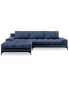 Canapé d'angle gauche convertible avec coffre de rangement deneb 5 places bleu - 315x212x87cm